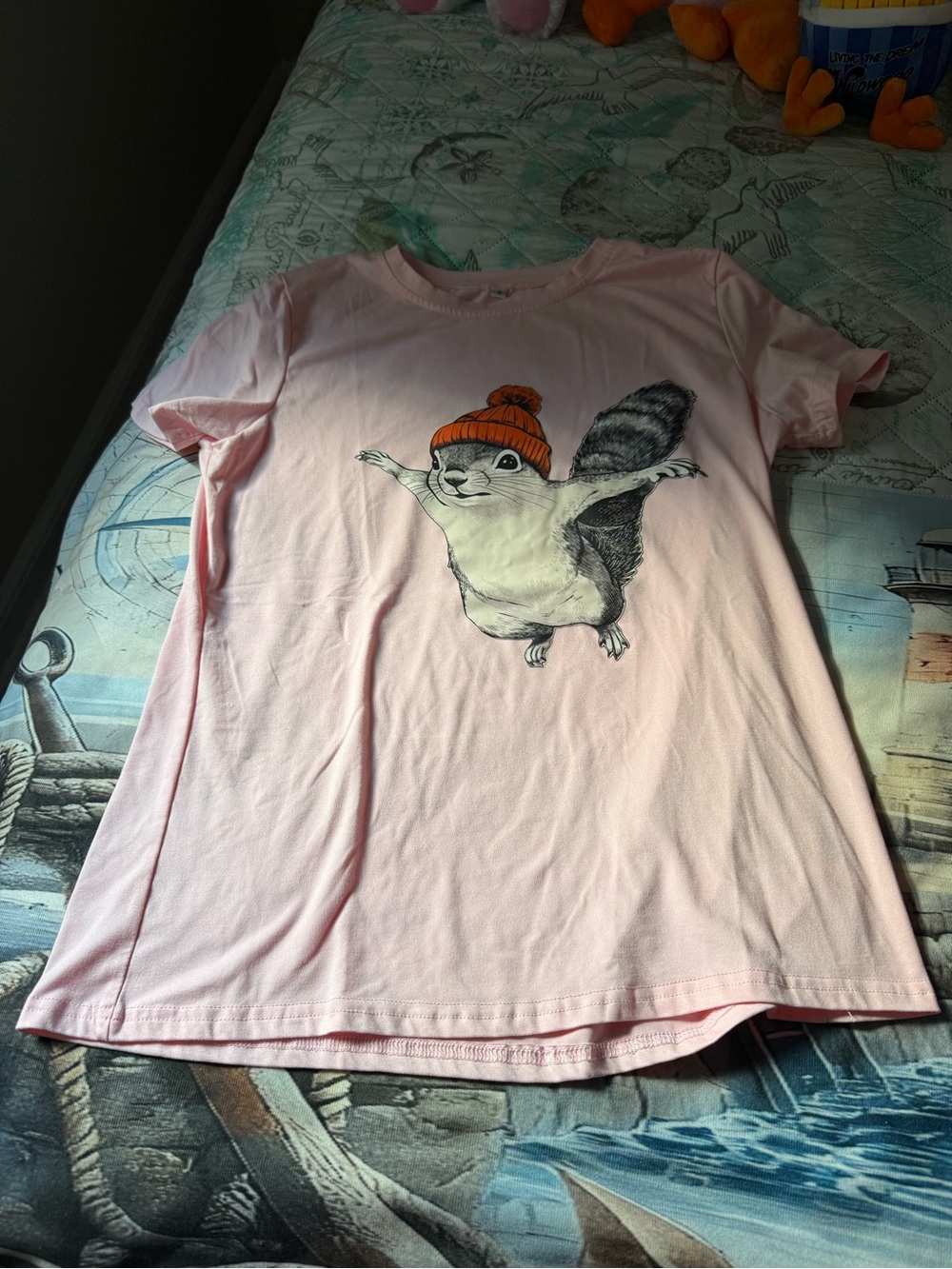 New Set of 4 Graphic Tees/Tank Squirrel & Summer Decals